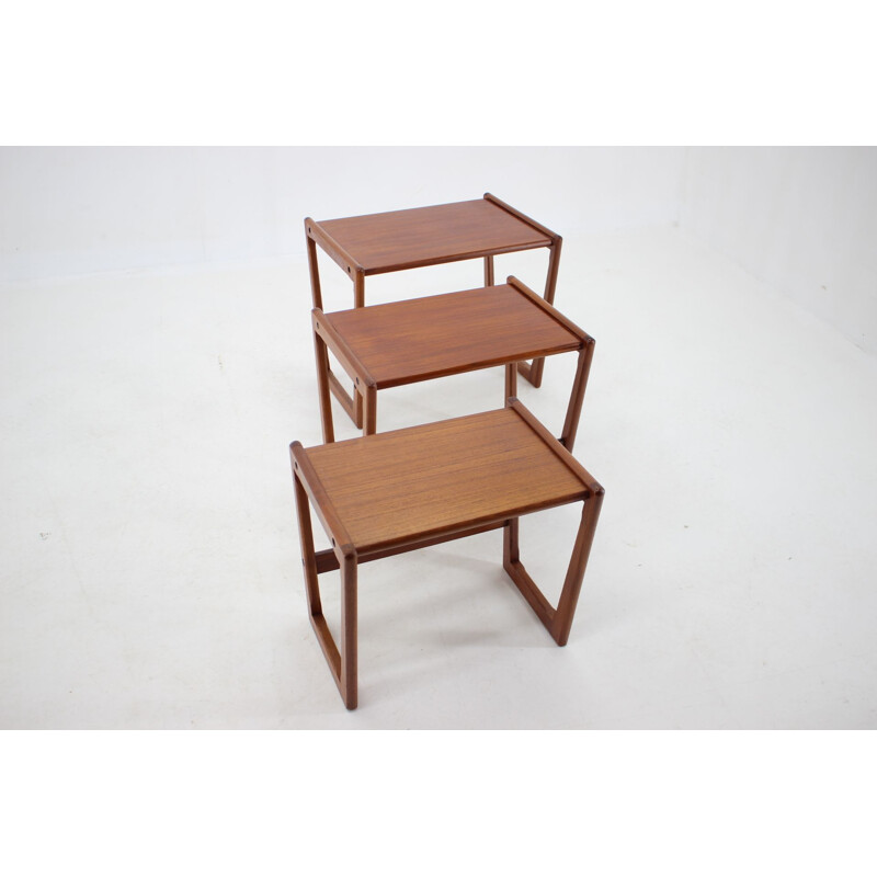 Mid-century teak nesting tables, Denmark 1960s 