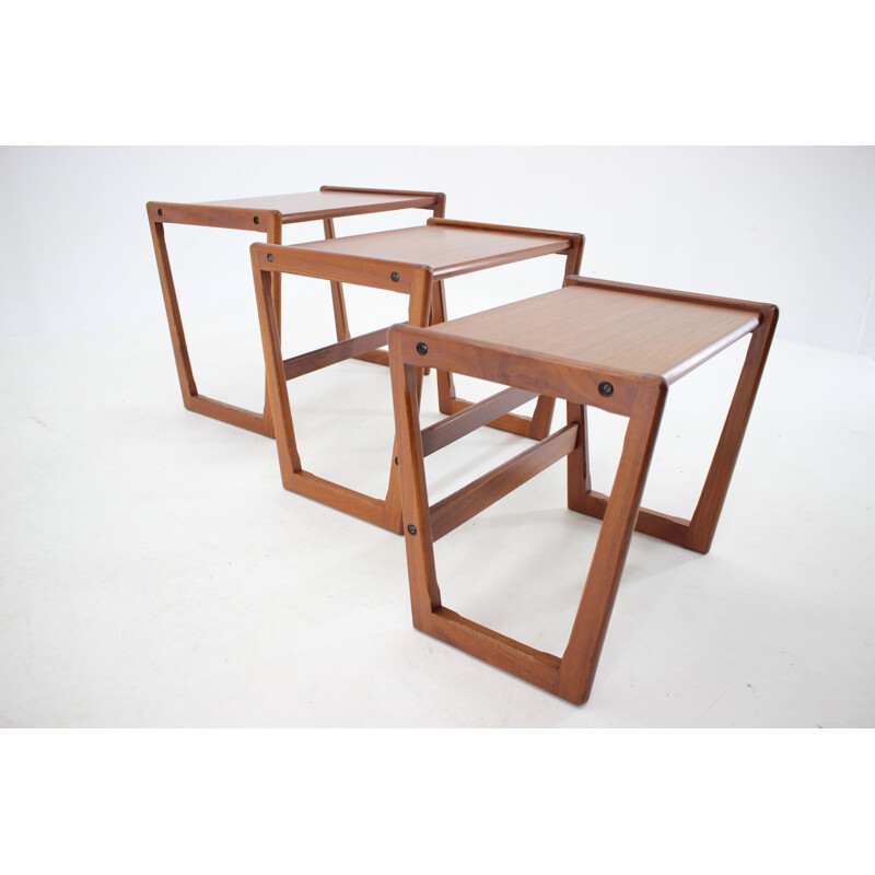 Mid-century teak nesting tables, Denmark 1960s 