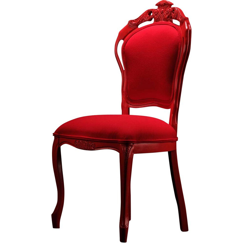 Vintage Ruby Rhinestone red chair