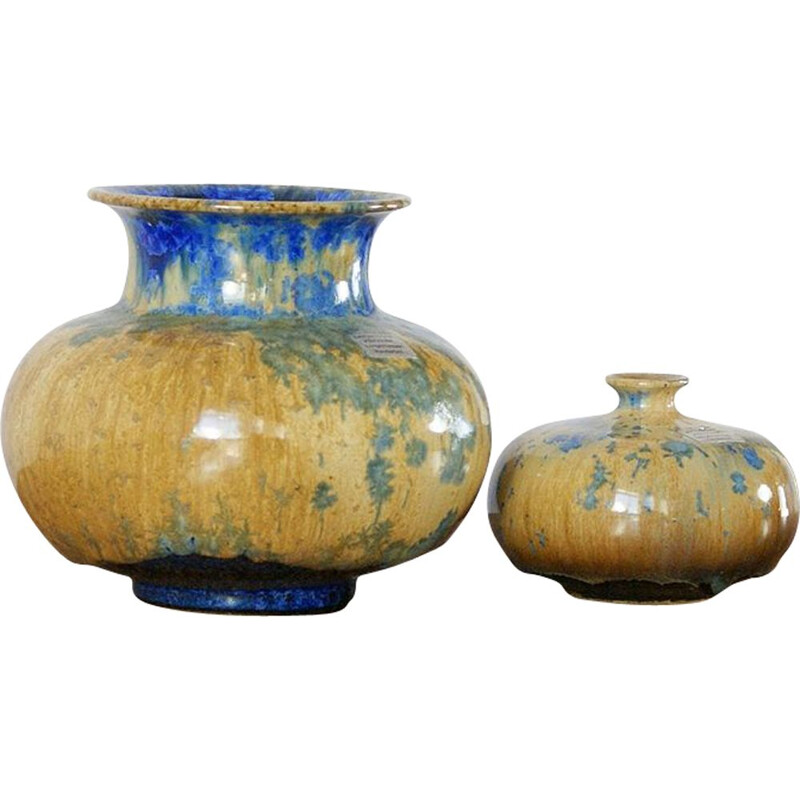 Pair of vintage ceramic vases by Kerstin Unterstab Studio