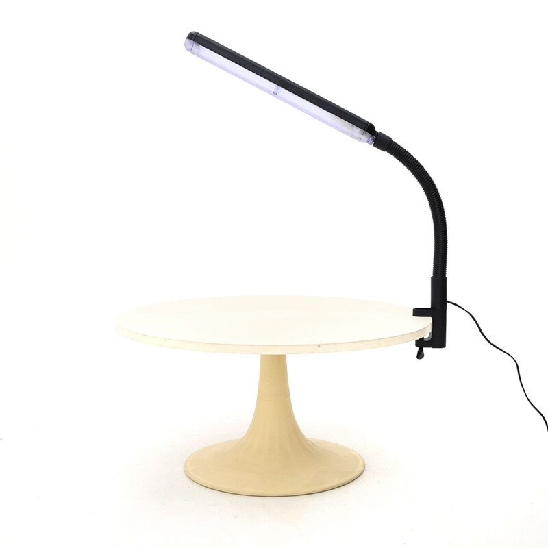 Vintage black plastic clip lamp by Neolt, 1980