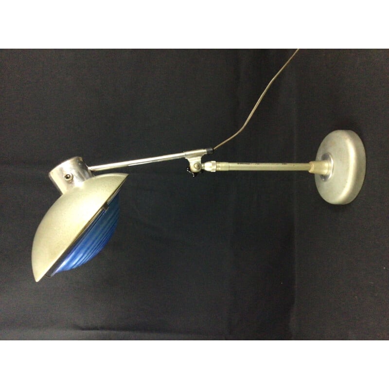 Vintage-Schreibtischlampe aus Metall und bemaltem Blech mit Gelenken von Ferdinand Solere, 1950