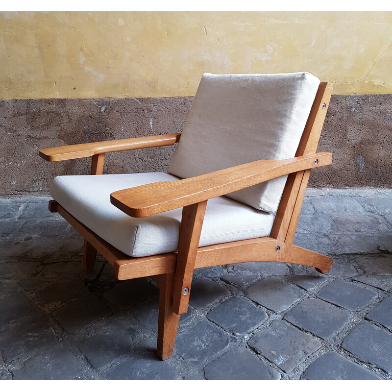 Pair of armchairs "GE-375" in oak, Hans J. WEGNER - 1960s