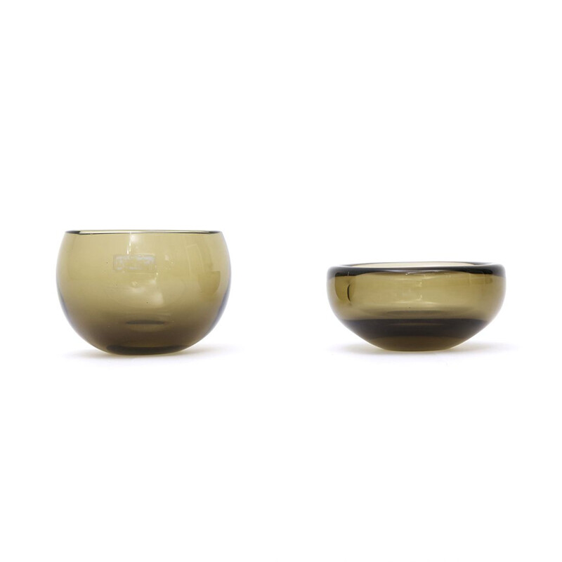 Pair of vintage glass bowls by Arturo Pasquinucci, 1960