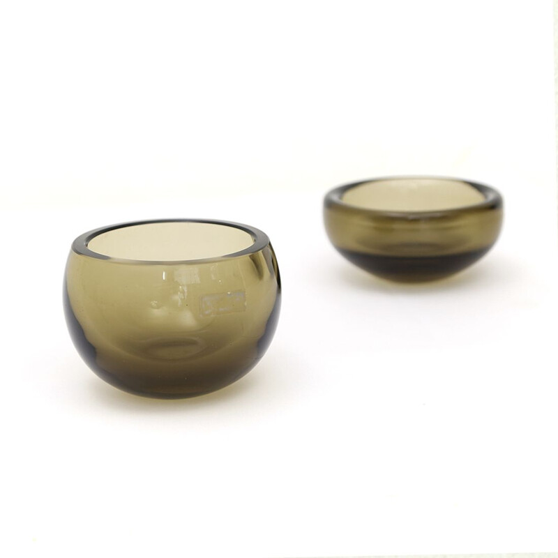 Pair of vintage glass bowls by Arturo Pasquinucci, 1960