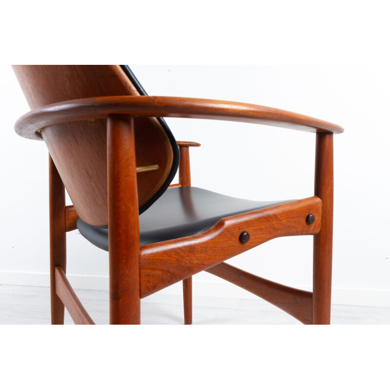 Vintage danish teak armchair by Arne Hovmand-Olsen for Jutex, 1960s