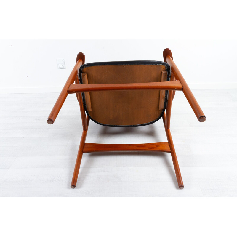 Vintage danish teak armchair by Arne Hovmand-Olsen for Jutex, 1960s