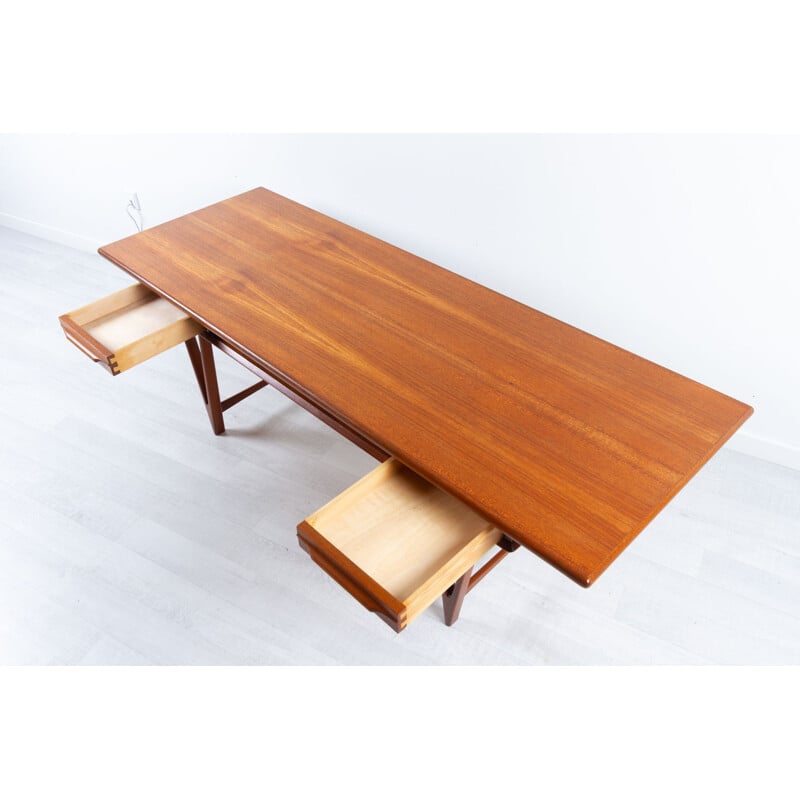 Vintage teak coffee table by E.W. Bach for Møbelfabrikken Toften, Denmark 1960