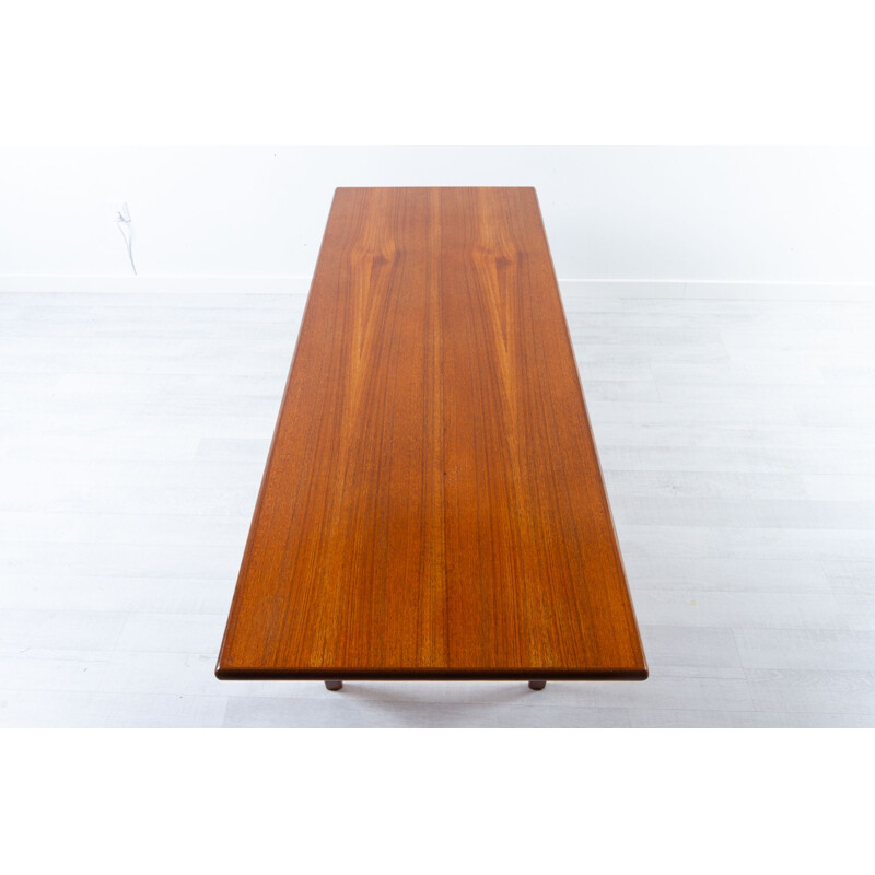 Mesa de centro vintage de teca por E.W. Bach para Møbelfabrikken Toften, Dinamarca 1960