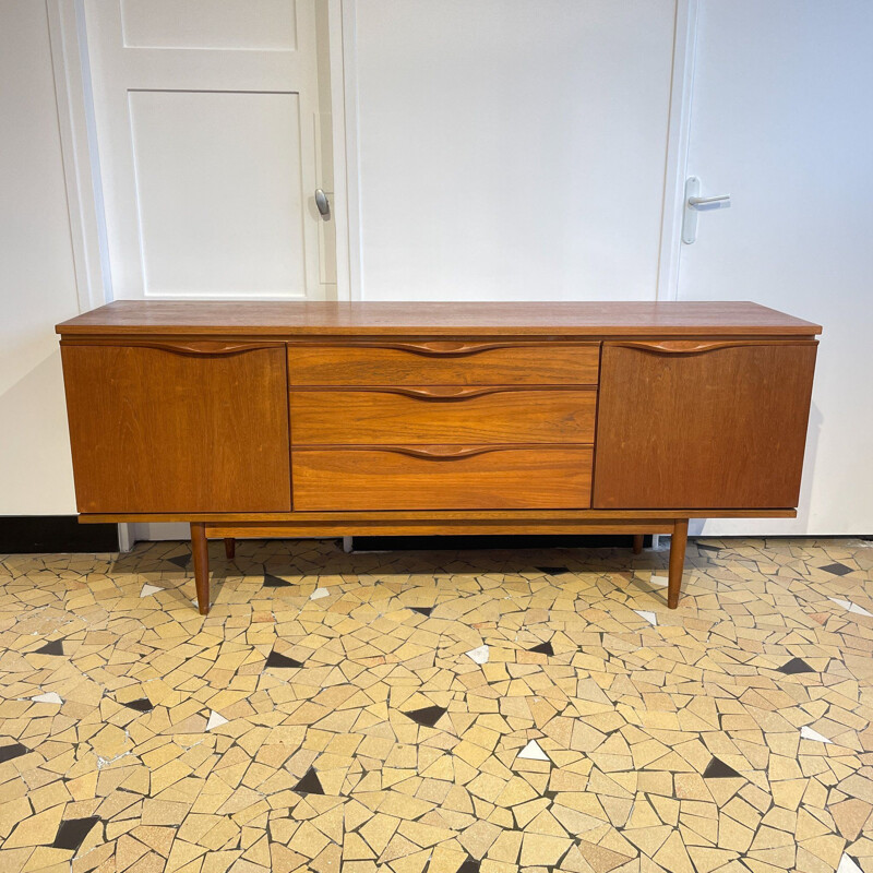 Vintage sideboard with organic teak handles, 1960