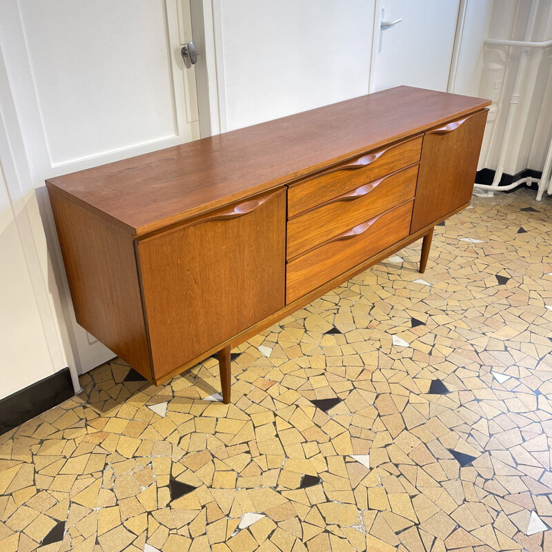 Credenza vintage con maniglie in teak organico, 1960