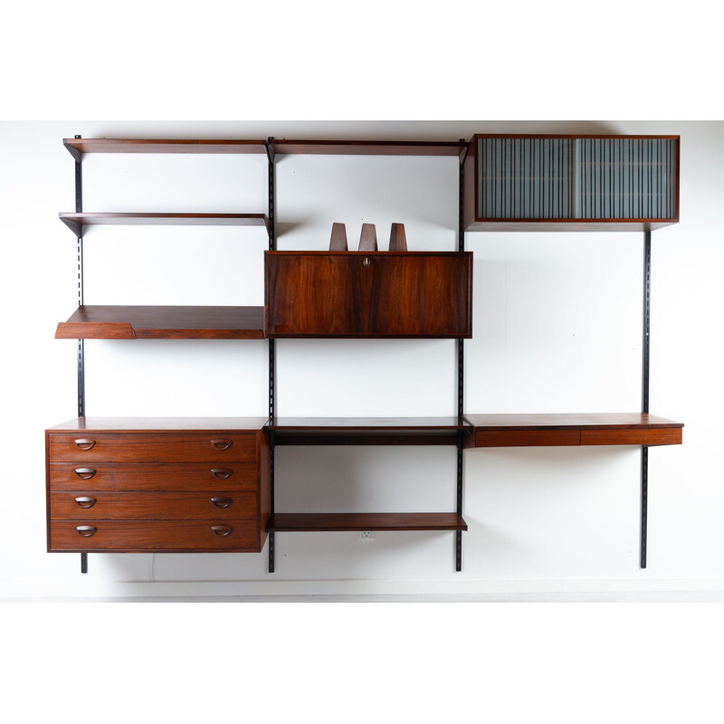 Vintage danish rosewood wall unit by Kai Kristiansen for FM, 1960s