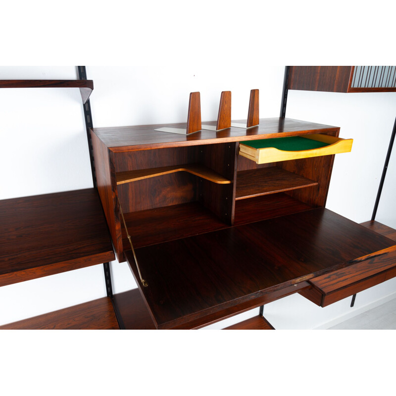 Vintage danish rosewood wall unit by Kai Kristiansen for FM, 1960s