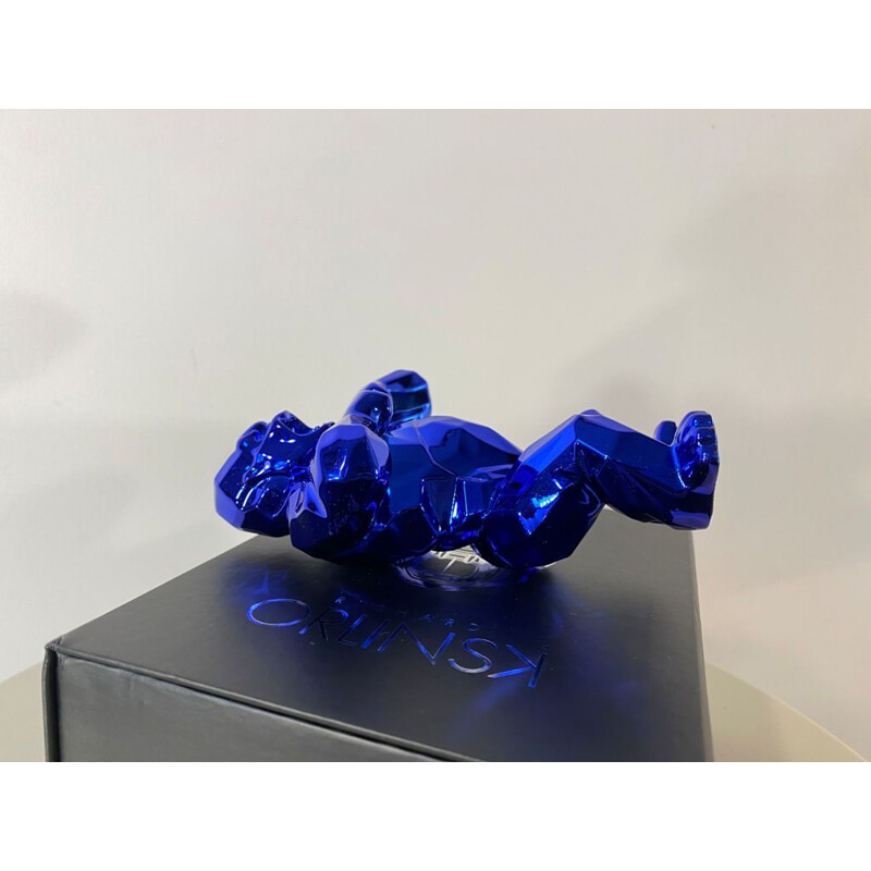 Vintage sculpture "Kong spirit blue" edition by Richard Orlinski