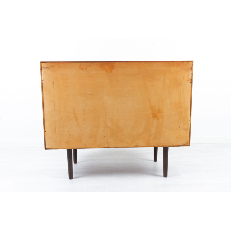 Vintage danish rosewood cabinet with tambour doors by Kai Kristiansen, 1960s