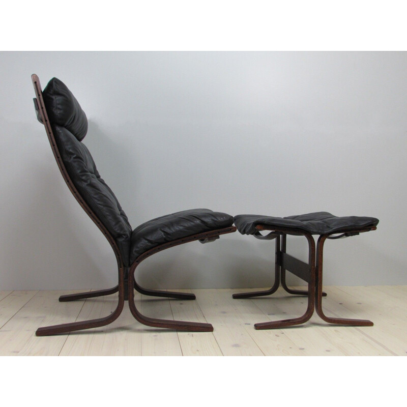 Mid-century siesta chair and footstool by Ingmar Relling for Westnova Norway, 1965