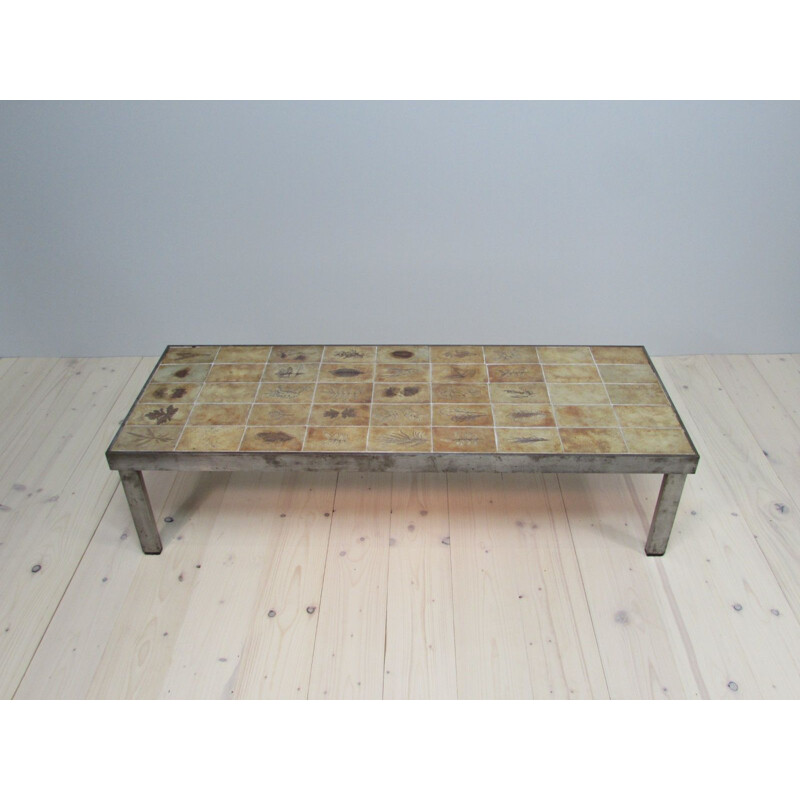 Vintage coffee table Garrigue model by Roger Capron 