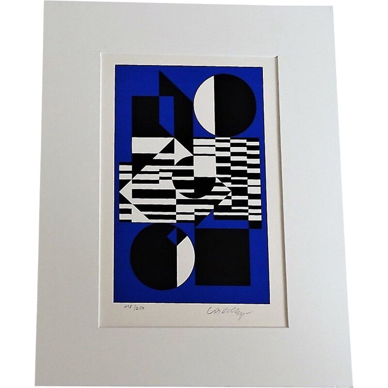 Vintage Vasarely lithograph number 118250