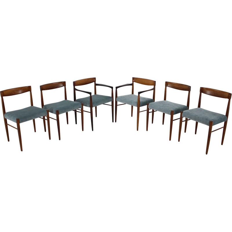 Set of 6 mid-century danish rosewood dining chairs, 1960s