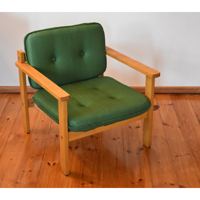 Vintage fauteuil in groen, 1950-1960