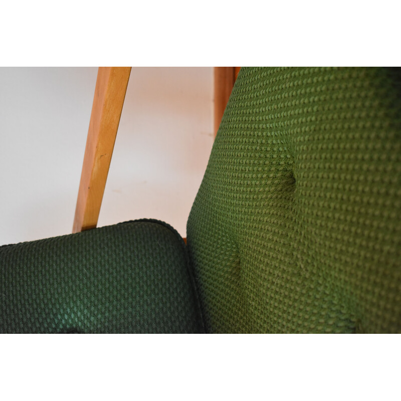 Vintage fauteuil in groen, 1950-1960