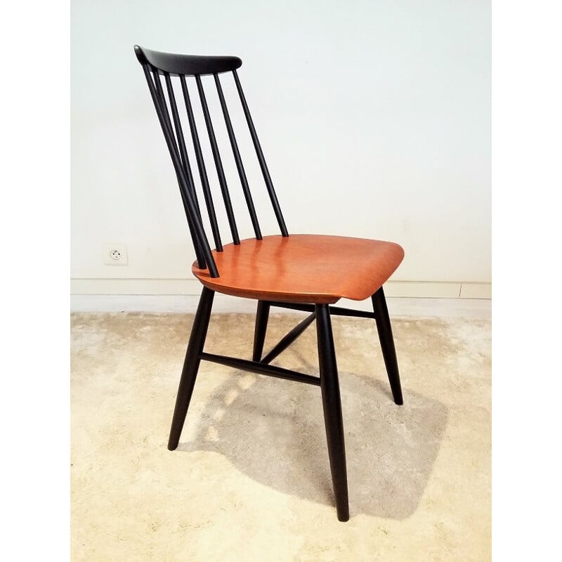 Set of 4 "Fanett" dining chairs in teak wood, Ilmari TAPIOVAARA - 1950s