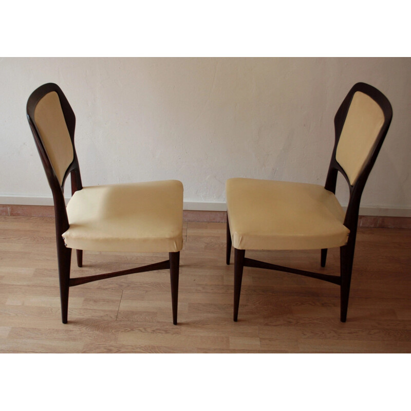 6 Rosewood Dining Chairs by Vittorio Dassi for G. Cecchini e C. Lissone-Seregno-Cantu, 1950s, Set of 6