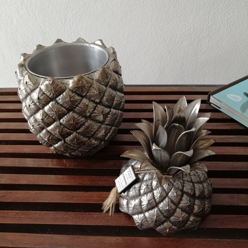 Vintage pineapple ice bucket by Mauro Manetti for Fonderia d'Arte Firenze, 1960s