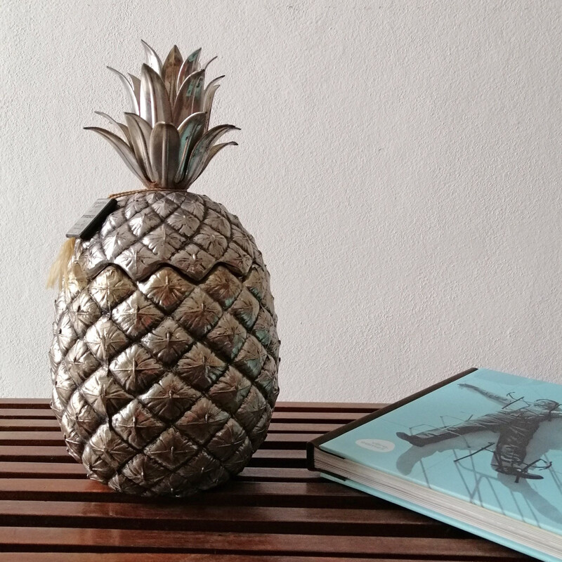 Vintage pineapple ice bucket by Mauro Manetti for Fonderia d'Arte Firenze, 1960s