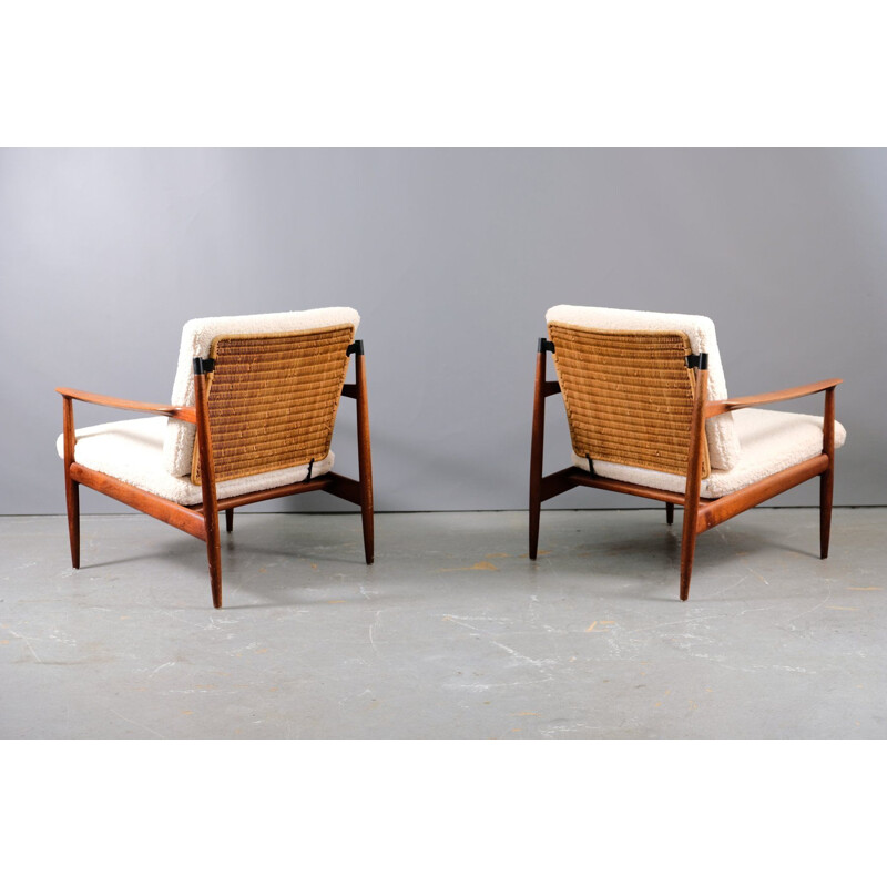 Ensemble de 2 fauteuils mid-century de Carl Straub, années 1950