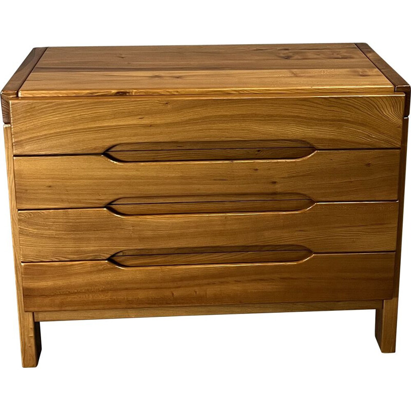 Vintage elm chest of drawers by Regain, 1970