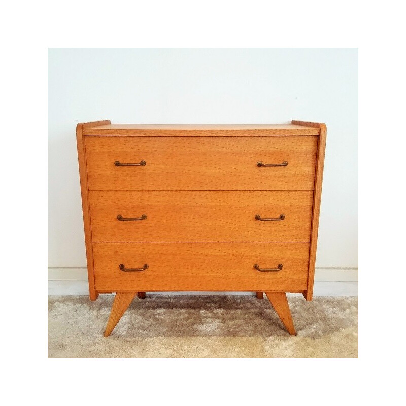 Small mid-century chest of drawers in oak - 1950s