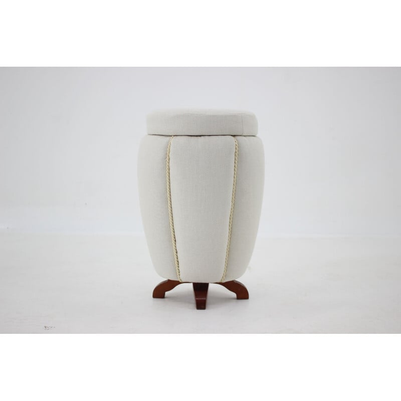 Mid-century Art Deco Tabouret, Czechoslovakia 1960