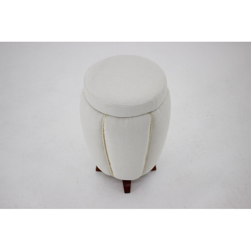 Mid-century Art Deco Tabouret, Czechoslovakia 1960