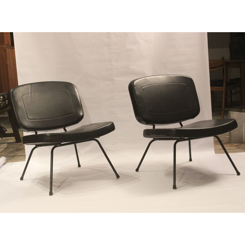 Vintage fauteuil CM 190 van Pierre Paulin Editie Thonet, 1955