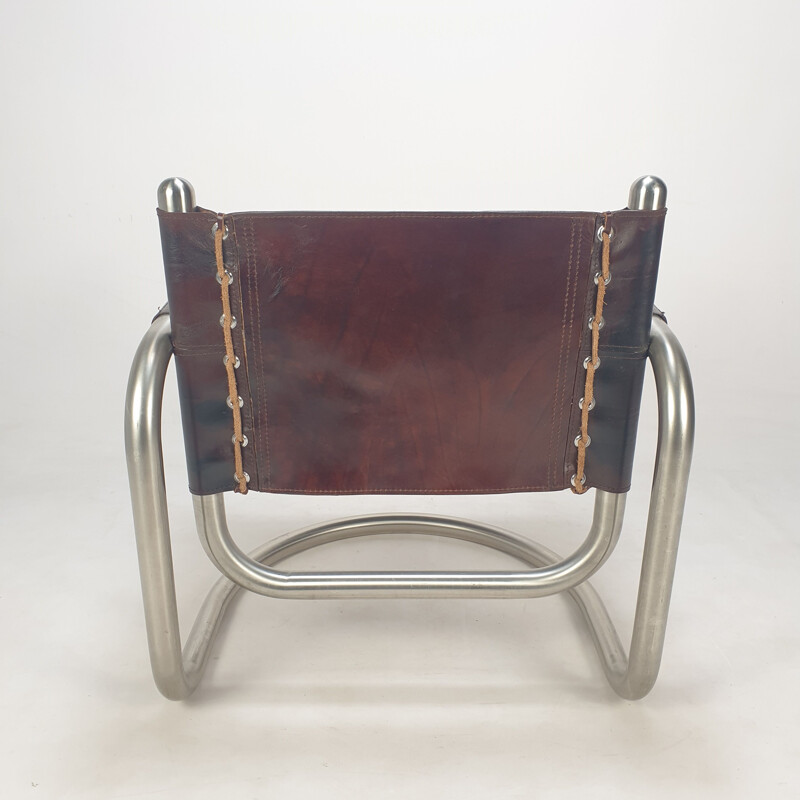 Set of 2 Italian mid-century lounge chairs, 1980's