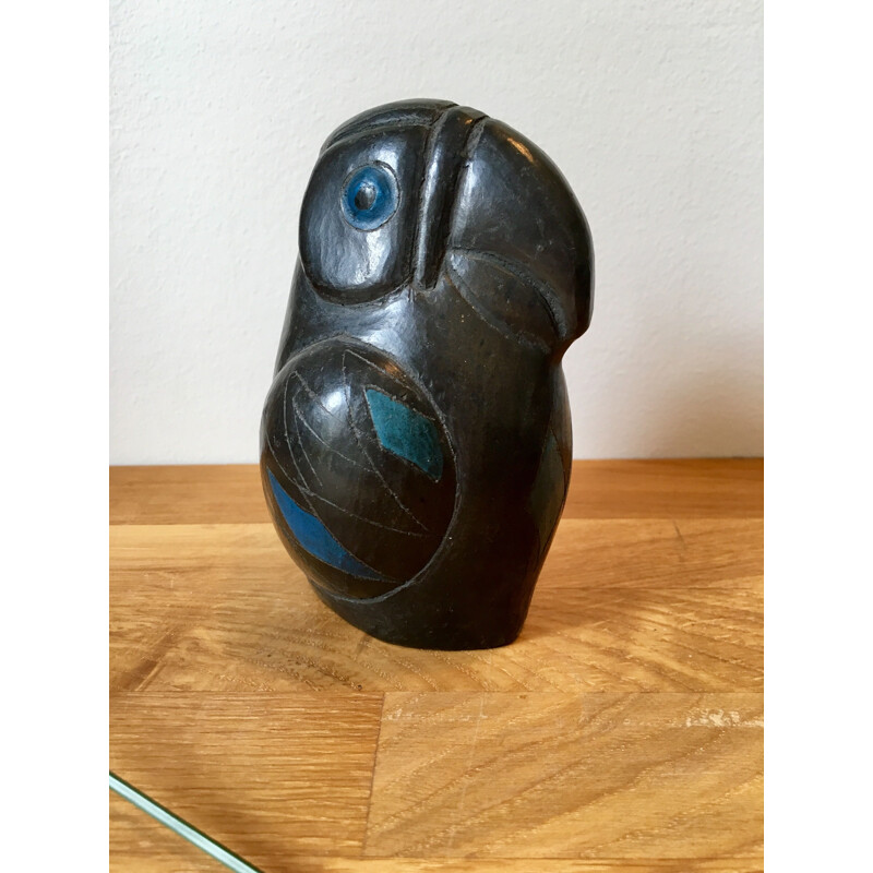 Vintage Toucan em cerâmica feita à mão