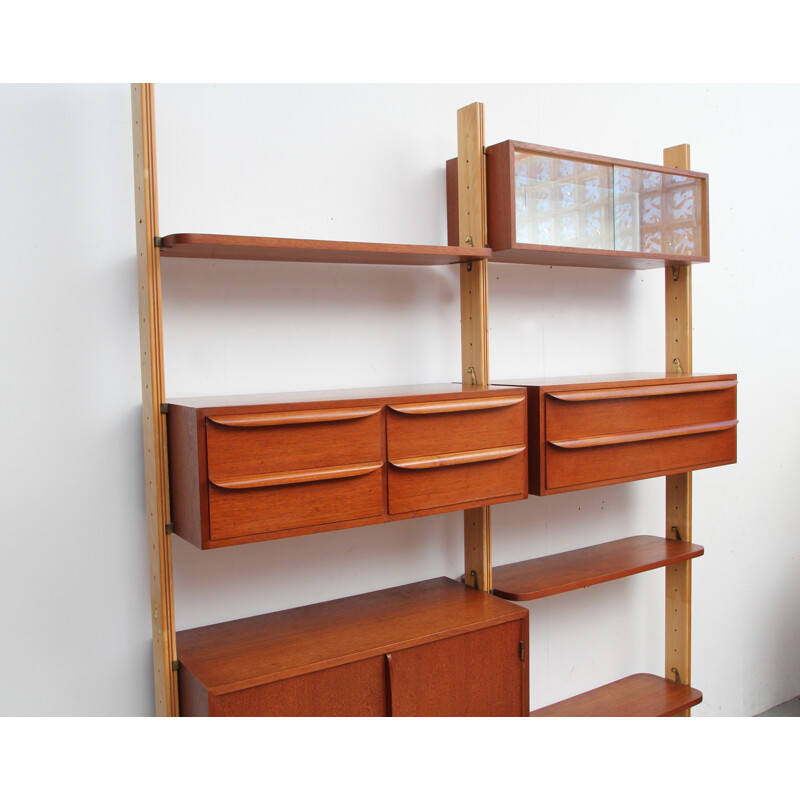 Mid century German teak wall unit - 1950s