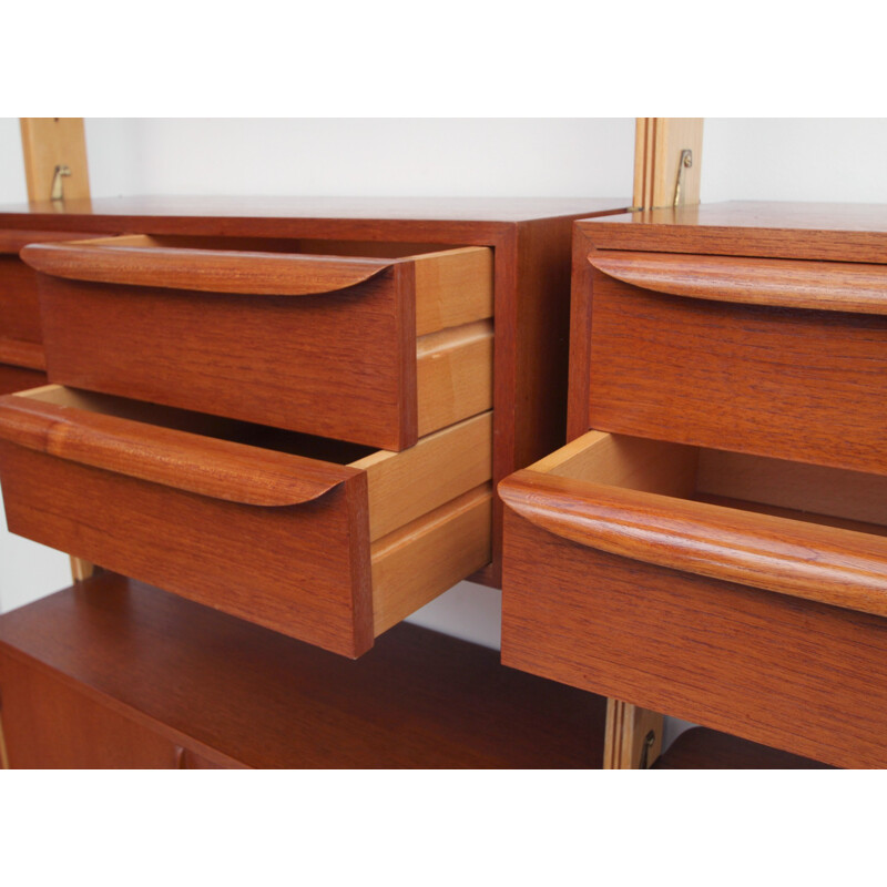 Mid century German teak wall unit - 1950s