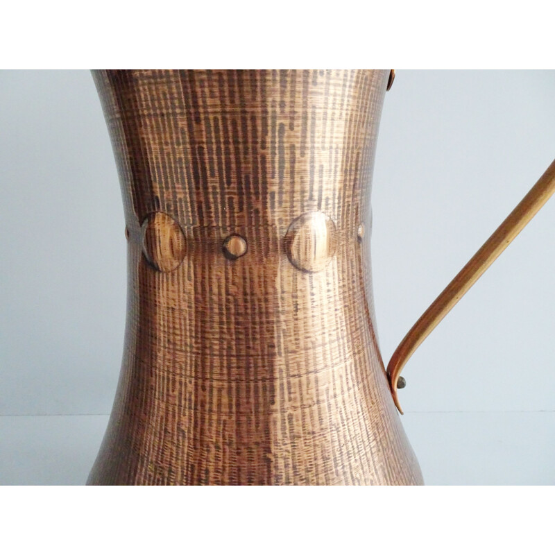 Large vintage copper floor vase, 1950s