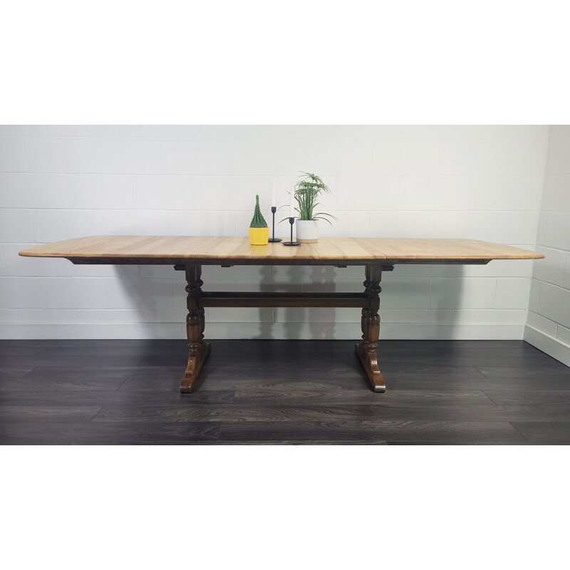 Mid-century extending refectory dining table by Ercol Grand, 1990s