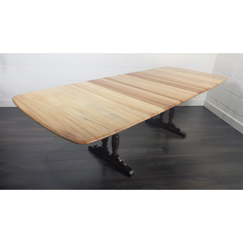 Vintage extending refectory dining table by Ercol Grand, 1990s