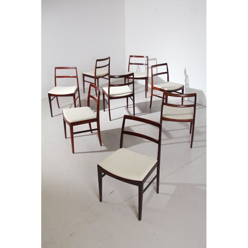 Lot de 8 chaises vintage d'Arne Vodder pour Sibast, 1960