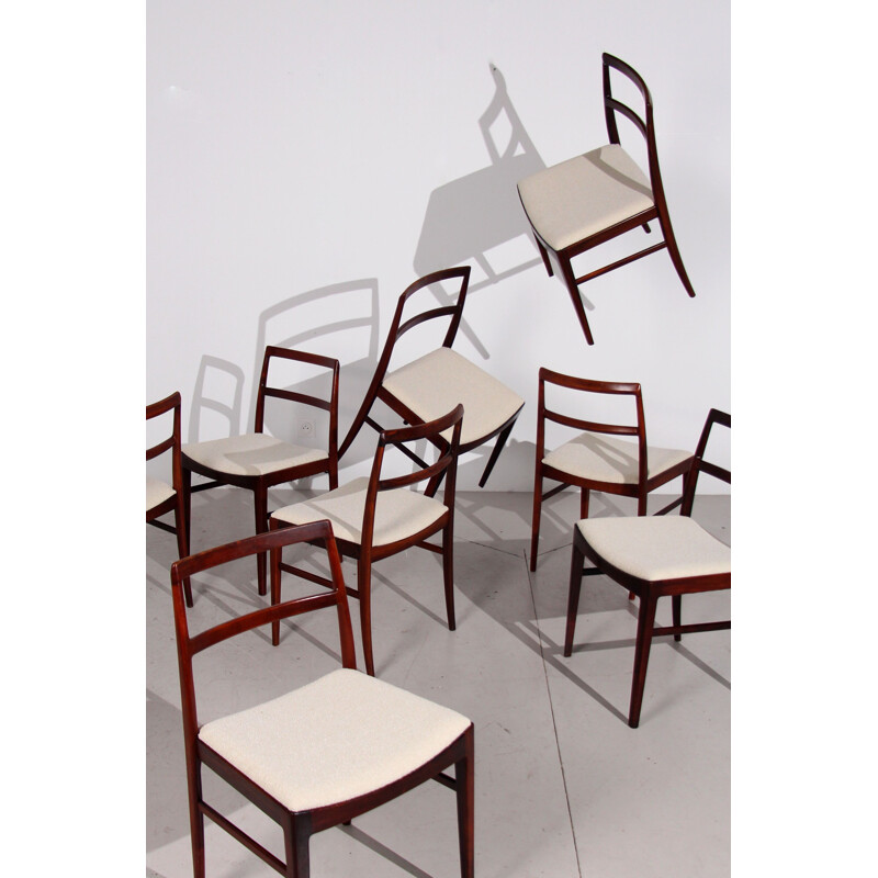 Set of 8 vintage chairs by Arne Vodder for Sibast, 1960