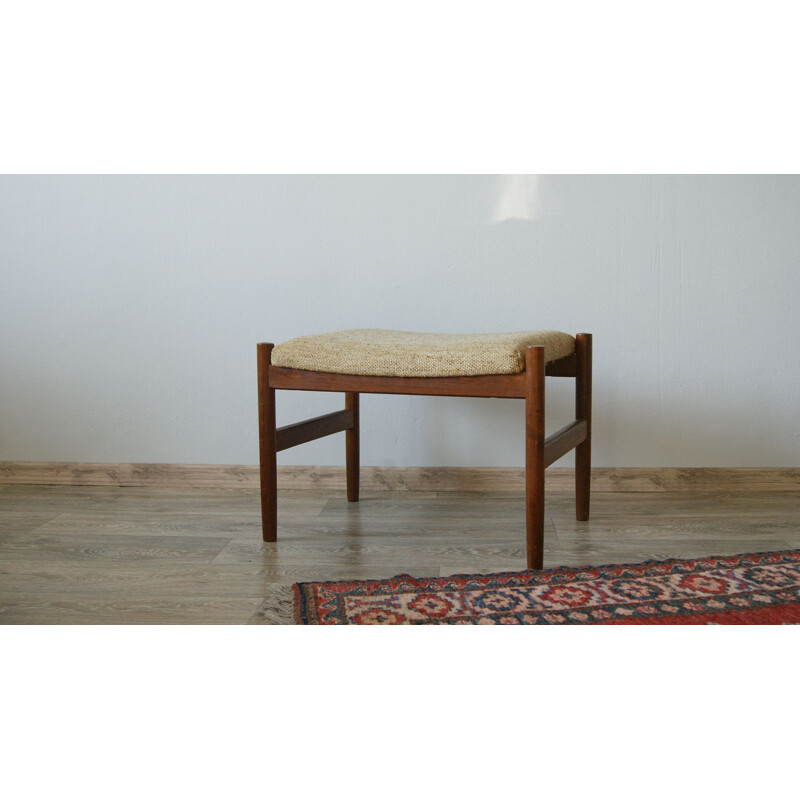 Danish vintage teak footrest by Hugo Frandsen for Spottrup, 1970s