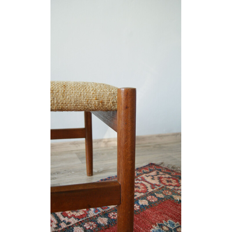 Danish vintage teak footrest by Hugo Frandsen for Spottrup, 1970s