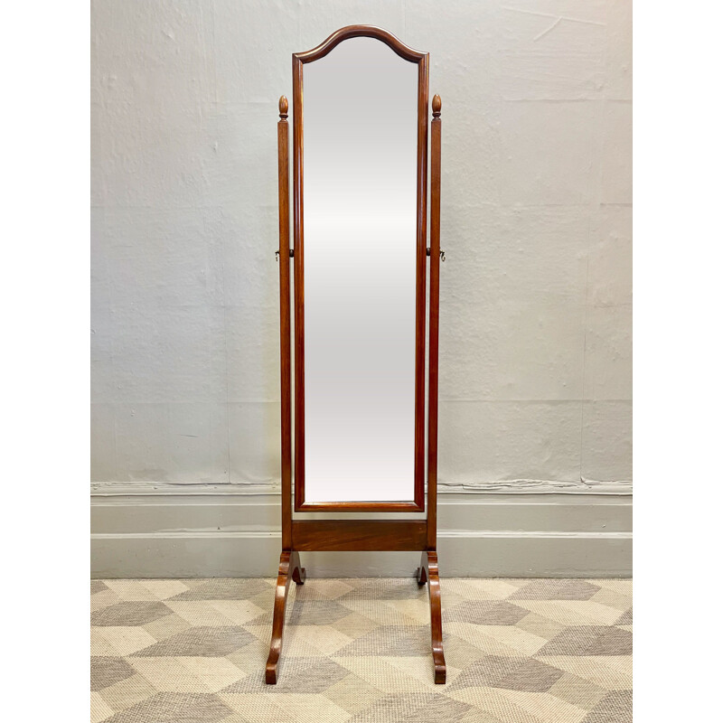 Vintage cheval dressing mirror in mahogany