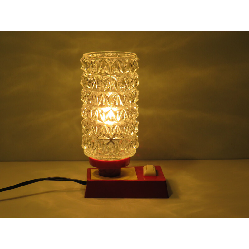 Vintage night stand table lamp, Belgium 1970s