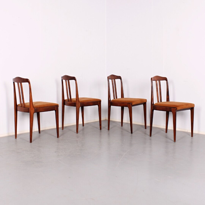 Set of 4 vintage chairs by Drevotvar Jablonne
