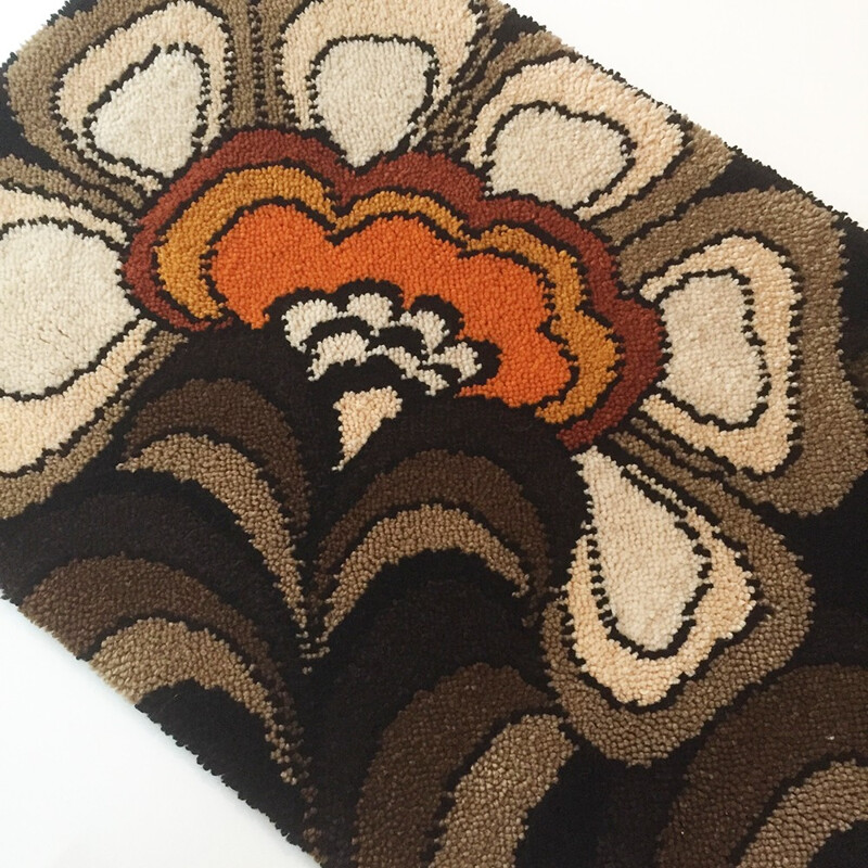 Vintage wool wall rug, 1970